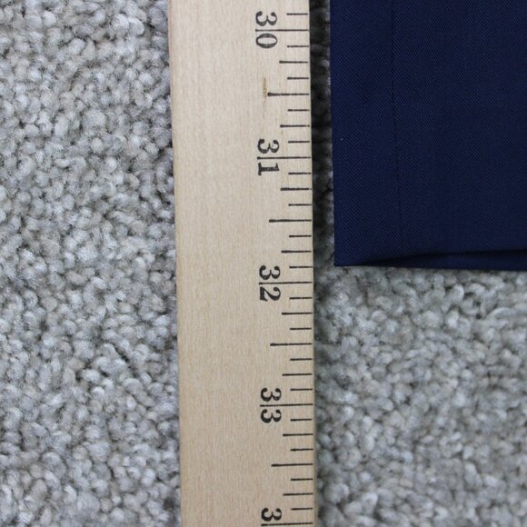 ZARA Dress Pants NWT Mens 32x32 Blue Polyester/Viscose Stretch Flat Front - Picture 4 of 15